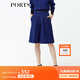 PORTS寶姿 秋季新品女裝簡約A廓形闊腿七分褲SB9P015BZF010 深藍(lán) S (4)