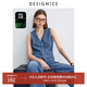 迪賽尼斯（DESIGNICE）2024年夏季新款通勤風(fēng)薄款牛仔馬甲氣質(zhì)短款無(wú)袖短外套女 牛仔藍 XL
