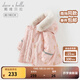 戴維貝拉（DAVE＆BELLA）冬季新款工裝風(fēng)女童棉服連帽兒童外套小童棉襖外衣加絨女寶寶衣服 小熊印花【現(xiàn)貨】 110 cm（建議身高100-110cm）