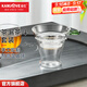 金灶（KAMJOVE） 玻璃茶漏茶斗 茶濾網(wǎng)過(guò)濾器耐高溫玻璃濾茶器功夫茶具配件GO-08 套組