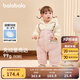 巴拉巴拉（BALABALA）童裝嬰兒連體衣假兩件連體羽絨服寶寶衣服冬加厚男童女童兒童 粉紅60002-白鴨絨 90cm