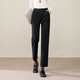 逸陽(yáng)（ESE-Y）加絨小直筒褲女2025年冬季 黑色 30常規（高155-164）
