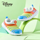迪士尼（Disney）春夏新款男童戶(hù)外耐磨透氣舒適毛毛蟲(chóng)室內女童一腳蹬時(shí)尚兒童鞋 米色/橘黃 27 碼內長(cháng)17.3cm，適合腳長(cháng)16.3cm