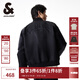 杰克·瓊斯（JACK&JONES）25年男裝秋季外套男士棒球領(lǐng)寬松休閑重磅刺繡夾克外套飛行員夾克 黑色E41 M (175)