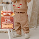 Milkbarn春季兒童衛(wèi)衣 1-6歲男寶寶打底衫女童長袖上衣中小童童裝 棕紅色 (褲子) 100 cm