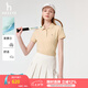 哈吉斯（HAZZYS）女裝 夏季款POLO女素色基礎款短袖POLO衫女ASTSE0BBF01 米色BI L （165/88A 40）