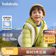 巴拉巴拉（BALABALA）童裝兒童羽絨服兩件套男童女童寶寶冬裝連帽外套 綠白色調(diào)00341 100 充絨量31g