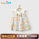 優(yōu)奇嬰兒衣服女寶寶夏季薄款背心連衣裙女童新款公主裙多巴胺碎花裙子