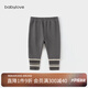 babylove嬰幼兒打底褲春秋款加絨保暖褲子男女寶寶休閑褲百搭長(cháng)褲 林地灰 90 cm