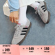 adidas T頭鞋 VL COURT復古板鞋德訓鞋男女阿迪達斯輕運動 灰色/黑色/紅色   41