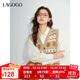 LAGOGO【抗起球】無(wú)袖溫柔毛針織衫女拉谷谷春秋新款V領(lǐng)開(kāi)襟馬甲 混色(Y0) M