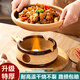 京臣陶瓷酒精爐小火鍋家用干鍋砂鍋商用明爐土缽加熱菜盤(pán)飯店特色餐具 復古深鍋+粗陶酒精爐 26cm