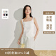 茵曼條紋方領(lǐng)針織吊帶小背心2025夏季女裝新款短款修身上衣 白色 XL