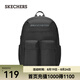斯凱奇（Skechers）2025夏季新品雙肩包登山背包防潑水大容量旅游通勤輕便書包 碳黑/0018