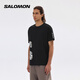 薩洛蒙（Salomon）男女款 戶(hù)外運動(dòng)舒適透氣休閑短袖T恤 DUAL AURA SS RX TEE 深黑色C26751 M
