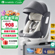 innokids兒童安全座椅嬰兒0-4-12歲汽車360度旋轉(zhuǎn)i-size認(rèn)證通風(fēng)IK18 豪華款霧凇灰(通風(fēng)加熱+遮陽罩)