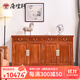 唐煌軒紅木家具緬甸花梨（學(xué)名：大果紫檀）餐邊柜實(shí)木茶水柜餐廳碗柜中式玄關(guān)儲物柜收納柜 158*45*86cm