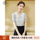 固執(zhí)（OBSTINATE）【特價(jià)】夏季新款短款雪紡印花短袖襯衫30022CS07051 藍(lán)色 165/84A/M