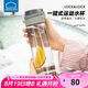 樂扣樂扣（LOCK&LOCK）一鍵式運(yùn)動(dòng)水杯塑料杯戶外便攜水壺帶把手刻度男女杯子灰色750ml
