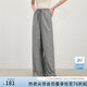 范思藍(lán)恩黑白條紋褲高腰慵懶寬松垂感直筒褲2025夏新款休閑褲2406 黑白條紋 L