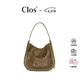 CLOSBlendtote托特包hobo包美拉德磨砂絨面單肩包斜挎包女包七夕禮物 苔蘚綠 中包
