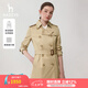 哈吉斯（HAZZYS）女裝 春秋季女經(jīng)典英倫風(fēng)雙排扣通勤短款風(fēng)衣ASWSH03AH11 米色BI M (160/84A 38)