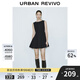 UR2025秋季新款女裝摩登魅力收腰顯瘦無袖連衣裙UWG750015 黑色 M