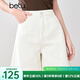 百圖betu女裝2025夏季新款牛仔褲夏日多色環(huán)保水洗牛仔短褲女2503T77 白色 M