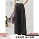 紫涵（ZIHAN）紫涵萊賽爾直筒闊腿褲女2025秋季新款百搭通勤高腰寬松顯瘦休閑褲 海鷗灰 L