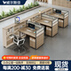威爾斯佳工位辦公桌E0級環(huán)保辦公室屏風(fēng)工位職員桌工作臺卡座財務(wù)桌椅組合 單排3人位【高柜】 1.5米