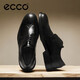 愛步（ECCO）正裝皮鞋男 增高布洛克雕花牛皮德比鞋 里斯622164 黑色41