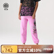 TCH潮牌輕奢2024春季新款時髦燙鉆寬松圖案經(jīng)典系列長褲T72A206105 粉色 M