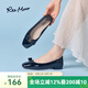 reemoor紅色婚鞋女2025夏季新款方扣粗跟仙女風(fēng)漆皮舒適單鞋睿慕女鞋 亮黑色 38
