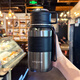 GULOO保溫杯男款大容量316不銹鋼泡茶杯雙飲吸管水杯學(xué)生便攜車(chē)載杯子 鎢鋼色 630ml