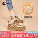 快樂(lè)瑪麗（J&M）雪地靴女2025冬季新款登山靴保暖厚底復(fù)古加絨加厚東北短筒靴女 駝色【加絨保暖】 37