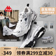 卡帕（Kappa）網(wǎng)面運動(dòng)鞋子男鞋秋季透氣網(wǎng)鞋老爹鞋男厚底增高休閑鞋 奧運灰 42