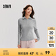 森馬森柔毛衫|毛衣女高領(lǐng)純色冬季2024新款緊身打底衫顯瘦小心機(jī) 中花灰00510 165/88A/L