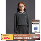 ELLE KIDS童裝 法式娃娃領(lǐng)高克重毛衣女童秋冬羊毛混紡套頭針織衫 花灰色 165 (M)