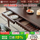 印作中古風(fēng)餐桌全實(shí)木帶抽屜長方形飯桌家用餐廳桌椅法式復(fù)古家具 1.6米餐桌（雙抽屜） 單桌