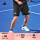 adidas速干簡(jiǎn)約舒適網(wǎng)球運(yùn)動(dòng)短褲男裝夏季阿迪達(dá)斯官方 黑色/白     XS