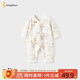 童泰（TONGTAI）嬰兒連體衣春秋季純棉新生兒衣服寶寶蝴蝶哈衣和尚服爬服橘色59cm