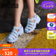 Melissa（梅麗莎）Megan高跟時尚果凍羅馬齒輪涼鞋女33835 淺藍色 (AV347) 35-36