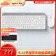 羅技（Logitech）MK470無線鍵鼠套裝 無線鍵盤鼠標套裝 電腦靜音薄膜鍵盤辦公差旅超薄便攜緊湊 無線鍵鼠 即插即用 MK470 白色