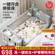 優(yōu)樂(lè )博（ULOP）嬰兒床可移動(dòng)折疊多功能嬰兒床拼接床寶寶床新生兒禮物哄睡搖搖床 云夢(mèng)一鍵折疊嬰兒床送椰棕床墊 萬(wàn)向輪+蚊帳+尿布臺+置物袋+搖桿