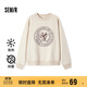 森馬（Semir）[商場(chǎng)同款]女oversize發(fā)熱抗菌2024冬季繡花抓絨上衣101724116004