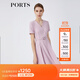 PORTS寶姿春夏新品女裝短袖中長(cháng)連衣裙LM8D254KWB008 拂曉粉 XS (2)