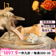 OLJ奢侈高端品牌尖頭高跟涼鞋女2025新款一字帶不累腳絕美水晶婚鞋 淺香檳[6公分] 37