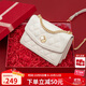 蔻一（Cnoles）包包真牛皮女士大容量單肩斜挎包高端鏈條小方包生日禮物送女友