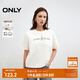 ONLY2025秋季新款松弛慵懶圓領(lǐng)字母印花寬松純棉T恤女|125101085 A10雪蓮白色 L