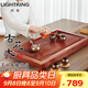 明尊（LIGHTKING）實(shí)木茶盤(pán)茶具茶托干泡臺排水式家用功夫茶小茶臺新中式MO-15 A款小號【尺寸：70×41×6cm】